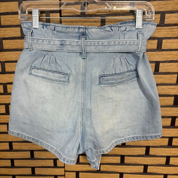 American Eagle Denim Tie Waist Mom Shorts Size 2 - Picture 2 of 9